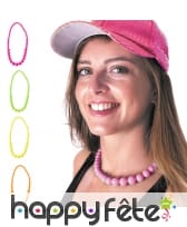 Collier de perles grossissantes fluo