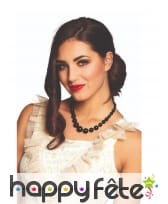 Collier de perles noires, court