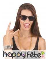 Collier doré pendentif guitare électrique, image 1