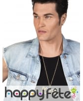 Collier doré pendentif rock star