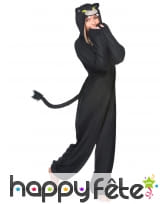 Combinaison de panthère noire avec capuche, femme