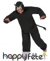 Combinaison de panthère noire avec capuche, homme, image 1