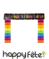 Contours de porte Joyeux anniversaire coloré 2,5m