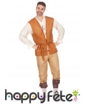 Costume de paysan médiéval pour homme adulte, image 1