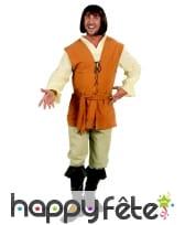 Costume de paysan médiéval pour homme adulte