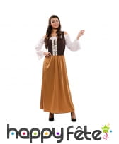 Costume de paysanne médiévale pour femme