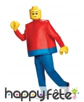 Costume de personnage LEGO pour adulte, luxe