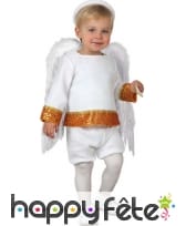 Costume de petit ange blanc et orange pour bébé