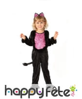 Costume de petit chat noir au ventre rose, image 1