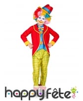 Costume de petit clown avec veste rouge, image 1