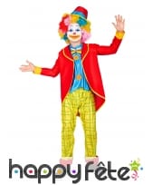 Costume de petit clown avec veste rouge
