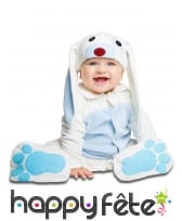 Costume de petit lapin bleu pour bébé, luxe