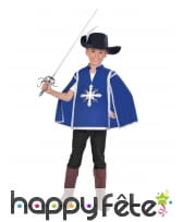 Costume de petit mousquetaire bleu pour enfant