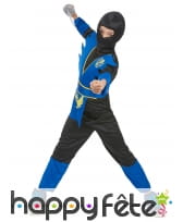 Costume de petit ninja bleu et noir, image 2