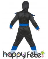 Costume de petit ninja bleu et noir, image 3