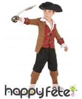 Costume de petit pirate motifs floraux dorés, image 1