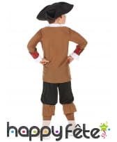 Costume de petit pirate motifs floraux dorés, image 2