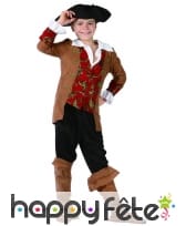 Costume de petit pirate motifs floraux dorés, image 3