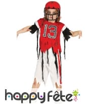 Costume de petit rugbyman zombie