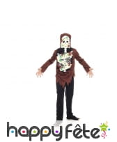 Costume de petit squelette zombie