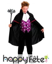 Costume de petit Vampire imprimé tête de mort