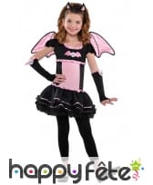 Costume de petite chauve-souris rose et noire