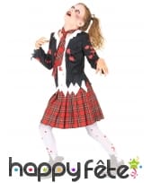 Costume de petite écolière zombie, image 1