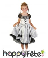 Costume de petite mariée blanche et noire