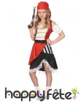 Costume de petite piratesse avec dentelle blanche, image 1