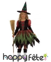 Costume de petite sorcière verte avec tulle, image 3