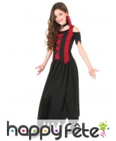 Costume de petite vampire dentelé noir et rouge, image 1