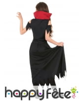 Costume de petite vampire dentelé noir et rouge, image 2