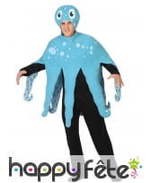 Costume de pieuvre bleue pour homme