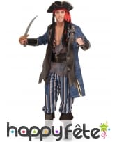 Costume de pirate bleu rayé deluxe