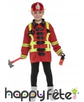 Costume de pompier pour enfant avec accessoires