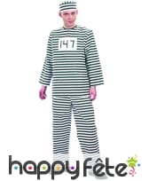 Costume de prisonnier rayer