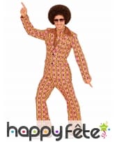 Costume disco psychedelique orange homme, image 1