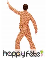 Costume disco psychedelique orange homme, image 2