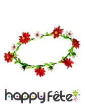 Couronne de pâquerettes blanches et rouges, image 1