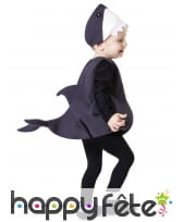 Costume de requin gris blanc pour bébé, image 1