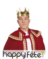 Couronne de roi dorée pour adulte