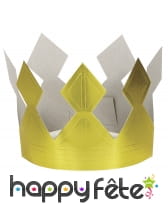 Couronne de rois en carton doré