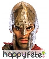 Casque de Spartiate doré en latex