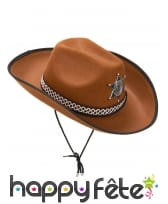 Chapeau de sherif marron pour adulte