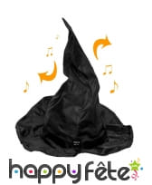 Chapeau de sorci&egrave;re chantant et dansant 40cm