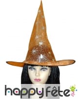 Chapeau de sorciere orange