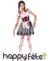 Costume de serveuse bavaroise zombie