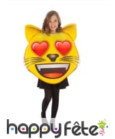 Costume de smiley chat amoureux pour enfant