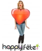 Costume de smiley coeur pour adulte
