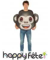 Costume de smiley singe pour adulte